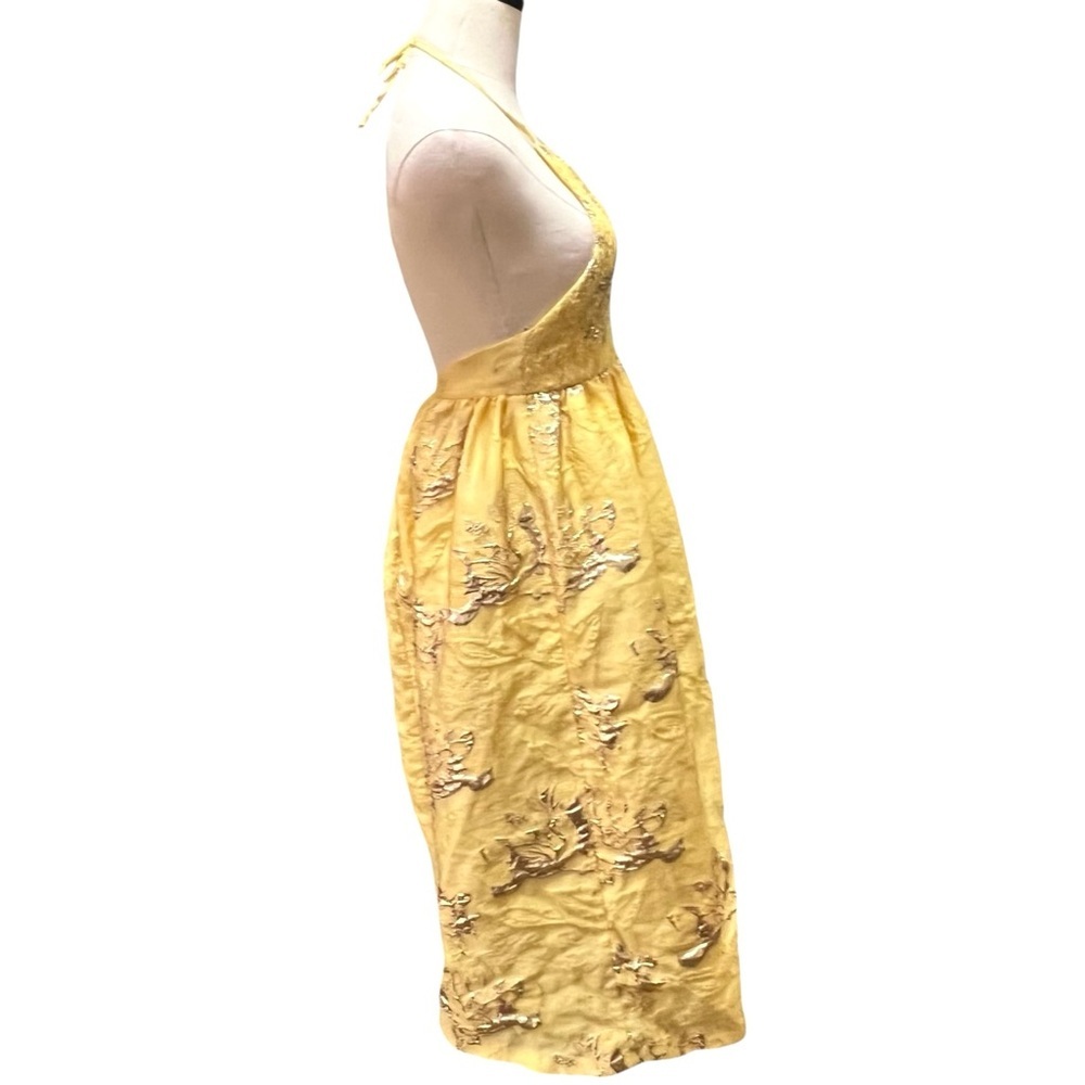 Zara Limited Edition Yellow Halterneck Midi Dress - Picture 12 of 16